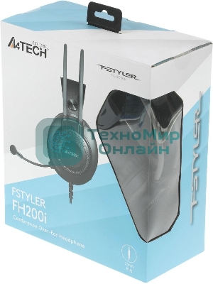 Гарнитура A4Tech Fstyler FH200i серый, проводная