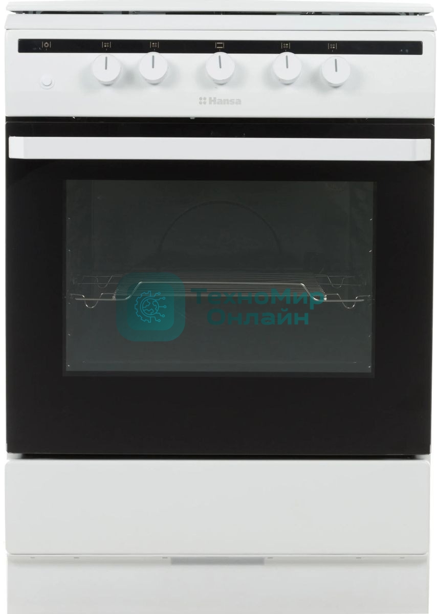 Плита газовая Hansa FCGW61000 белый, конфорок 4 шт, духовка 58 л, 60 см x 85 см x 60 см