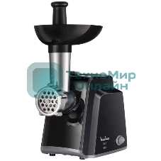 Мясорубка электрическая Moulinex ME105830 черный, 1400 Вт, 1.7 кг/мин, реверс, защита от перегрузки, насадки - 3