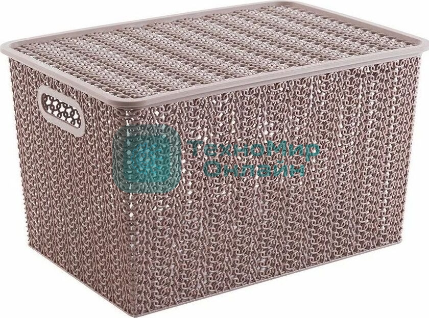 VIOLET Вязь 14л с крышкой розовый нюд 533111