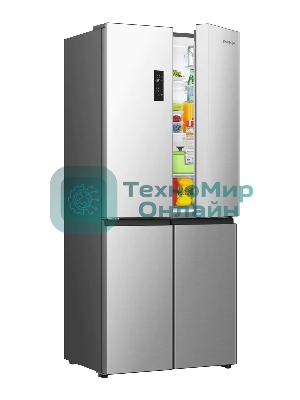 Холодильник Gorenje NRM819E61X серый трехкамерный 311/149л морозилка сбоку, No Frost, Side by Side
