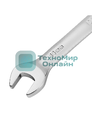 Ключ комбинированный трещоточный Denzel 14 мм, CrV, матовый хром