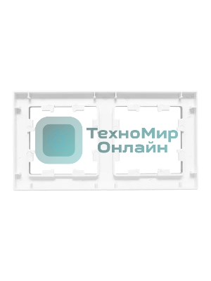 Рамка Эпика 2-местная, белая, пластик