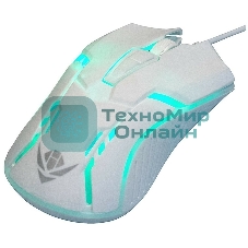 Комплект клавиатура+мышь Nakatomi KMG-2305U проводной, USB, 1600 DPI, белый