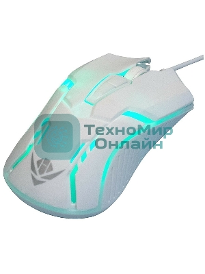 Комплект клавиатура+мышь Nakatomi KMG-2305U проводной, USB, 1600 DPI, белый