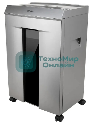 Шредер Deli 9958 серебристый с автоподачей (секр.P-4)/фрагменты/10лист./20лтр./скрепки/скобы