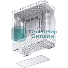 Корпус без блока питания Case JONSBO D400, Midi-Tower, TG, no fan, 2xUSB-A 3.0 + 1xUSB-C 3.2, ATX, mATX, mITX White