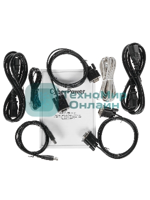 Источник бесперебойного питания CyberPower PR1500ELCDRT2U/1500 ВА/1350 Вт/USB/RJ-11/RJ-45/8 х IEC 320 C13 (компьютерная)