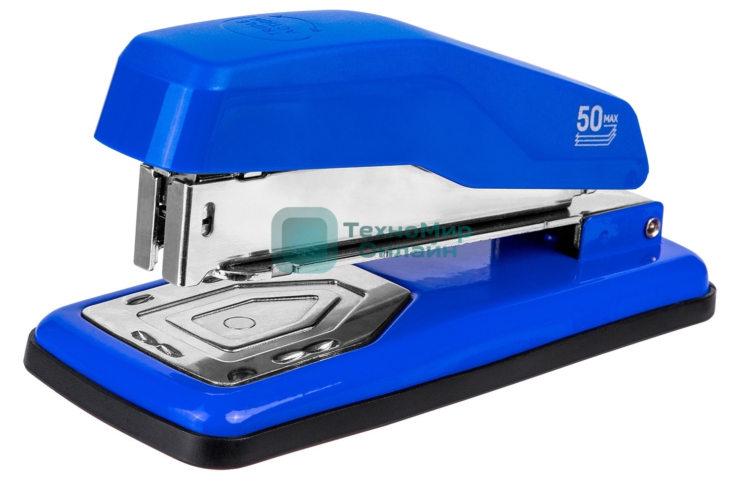 Степлер Deli E0414S/Blue 24/6 26/6 (25 листов) синий, 50 скоб, коробка