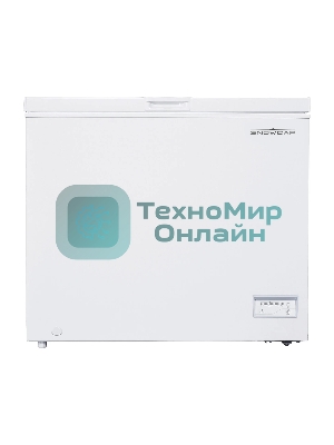 Морозильный ларь SNOWCAP CF-250 E белый глухая крышка, 250л