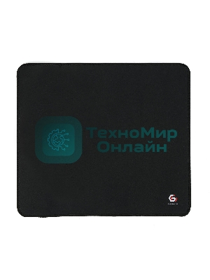 Коврик для мыши Gembird MP-35-30-BLACK, черный, 350х300х3мм, ткань/резина, оверлок, коробка