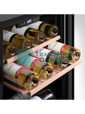 Винный шкаф Maunfeld MFWC-40S14 черный, 40 л, 1 отсек, 14 бут., класс G