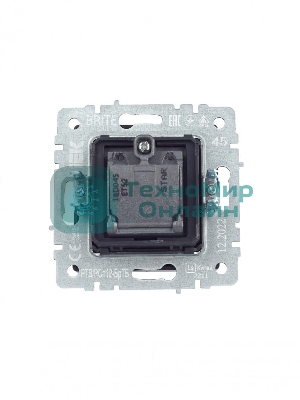 Розетка телевизионная двойная TV+SAT IEK BRITE РТВ/РСп12-БрТБ темная бронза