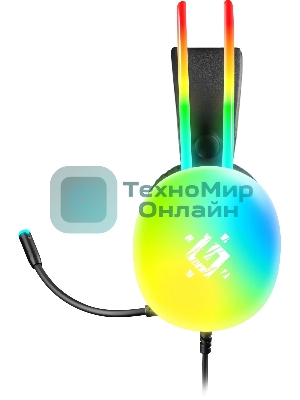 Гарнитура Defender Ignis черный, проводная, подсветка