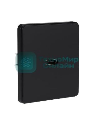 Розетка Kranz ROUND HDMI с/у оникс