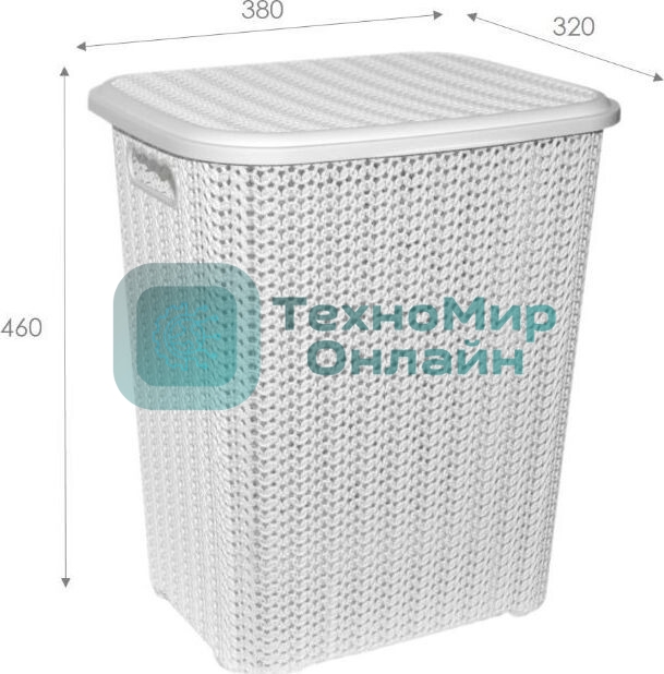 Корзина VIOLET Вязь 40л (белый) 204006