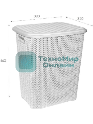 Корзина VIOLET Вязь 40л (белый) 204006