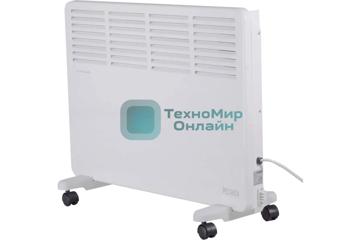 Конвектор электрический Ресанта ОК-1500Е белый, 1500 Вт, 15 м2, термостат, дисплей