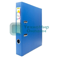 Папка-регистратор Silwerhof 1890085 A4 50мм, двусторонний ПВХ, синий, металлическая окантовка, сборная, сменный карман на корешке