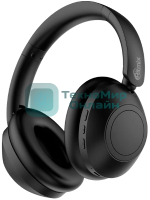 Беспроводные/проводные наушники Ritmix RH-475BTH черный, накладные, Bluetooth + проводной, складная конструкция, до 6 ч
