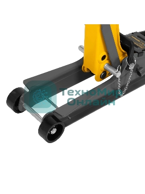 Домкрат гидравлический подкатной с фиксатором Denzel 2,5 т, 85-385 мм