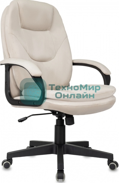 Кресло руководителя Бюрократ CH-668 светло-бежевый Holland 06, крестов. пластик