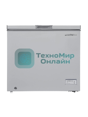 Морозильный ларь SNOWCAP CF-250ES серебристый глухая крышка, 250л