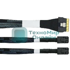 Кабель LR-Link SlimSAS x8 to 2 x miniSAS HD (SFF-8654 x8 - 2 x SFF-8643) Cable, 800мм