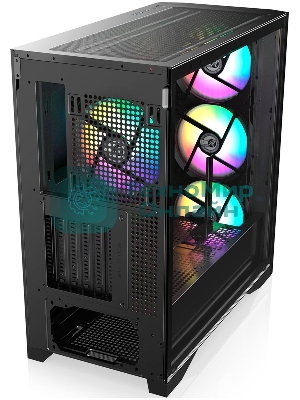 Компьютерный корпус без блока питания Case Raijintek AGOS MAX-MS4, Midi-Tower, TG, 4x140мм ARGB, 2xUSB 3.0 + 1xUSB Type-C, E-ATX, ATX, mATX, mITX черный
