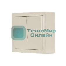 Выключатель 2-кл. ОП LETO крем LEZARD 752-0300-101