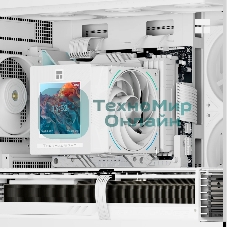 Кулер для процессора Thermalright Phantom Spirit 120 Vision SNOW (4-pin PWM, LED, 160mm, Ni/CU, 7x6mm, ARGB, 2x120mm, 92CFM, 36dBA, 2150RPM, S: 1851, 1700, 1200, 115X, AM5, AM4, white)