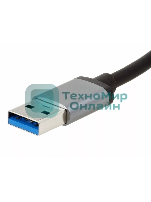 Переходник VCOM USB 3.0 -->RJ-45 1000Mbps+3 USB3.0, Aluminum Shell, 0.2м DH312A