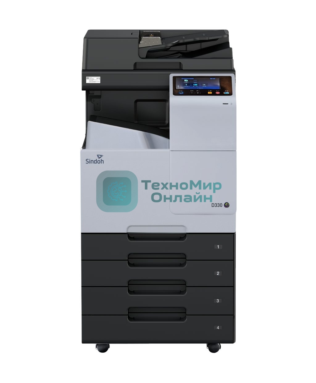 МФУ лазерное Sindoh D330e, А3, цветной, печ. до 22 стр/мин, скан. до 55 стр/мин., 1800 x 600 dpi (печать) 600 x 600 dpi (скан.), Ethernet, USB