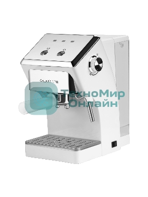 Кофеварка рожковая Galaxy Line GL 0756 белый, исп. кофе - молотый, 1.5 л, 1500 Вт, 20 бар