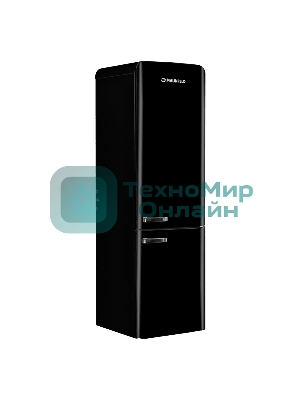 Холодильник Maunfeld MFF186NFRB черный двухкамерный 181/71л морозилка снизу, No Frost