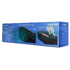 Акустическая система SVEN 450 2.0 (2x5W, Bluetooth, RGb-подсветка) черная