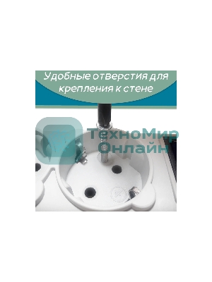 Фильтр-удлинитель, PC 0,5 м 5 р, бел. 10А, SPG-B-0,5M-WHITE