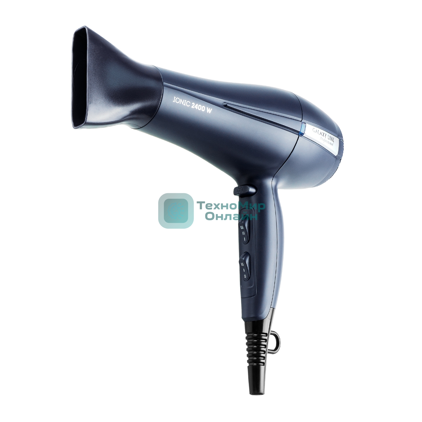 Фен Galaxy Line GL 4366 синий, 2400 Вт, ионизация