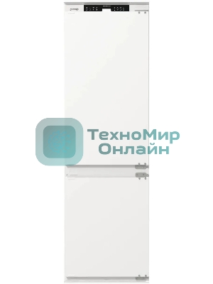 Встраиваемый холодильник Gorenje NRKI517141 белый двухкамерный 175/68 л морозилка снизу, No Frost