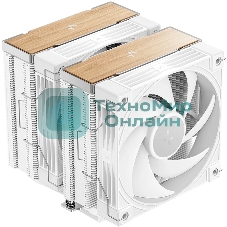 Кулер для процессора DEEPCOOL AK620 G2 WH LGA1851/1700/1200/115X/AM5/AM4 (8шт/кор, TDP 260W, PWM, DUAL Fan 120мм, 6 тепл. трубок, Copper Base, Wood-grain top cover, белый) RET (R-AK620G2-WHNNMN-GJD)