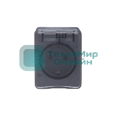 Розетка 1-м ОП AtlasDesign Profi54 16А IP54 250В с заземл. защ. шторки антрацит SchE ATN544045