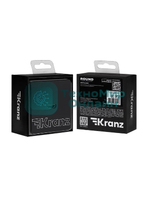 Розетка Kranz ROUND HDMI с/у оникс