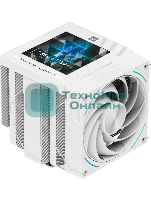 Кулер для процессора Thermalright Phantom Spirit 120 Vision SNOW (4-pin PWM, LED, 160mm, Ni/CU, 7x6mm, ARGB, 2x120mm, 92CFM, 36dBA, 2150RPM, S: 1851, 1700, 1200, 115X, AM5, AM4, white)