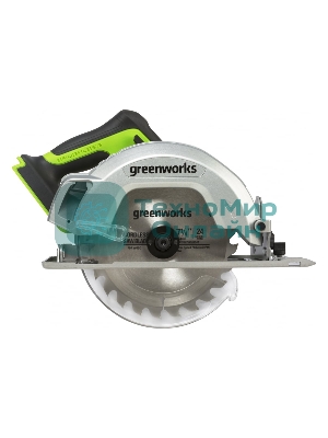 Циркулярная пила аккумуляторная GreenWorks GD24CS 24В, без АКБ и ЗУ (1500907)