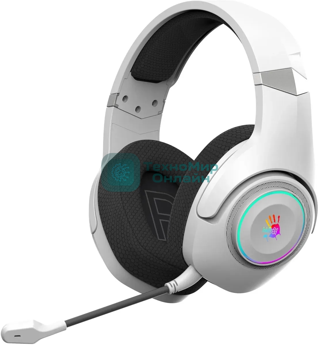 Гарнитура Bloody GR270 белый, беспроводная + проводная, радиоканал, до 60 ч, подсветка