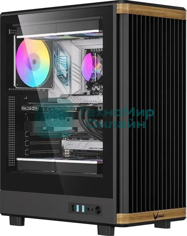Компьютерный корпус Aerocool/Formula TimberLine T1 черный без БП ATX 4x120мм 1xUSB 2.0 1xUSB 3.0 1xUSB3.1 audio bott PSU