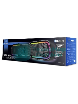Акустическая система SVEN 450 2.0 (2x5W, Bluetooth, RGb-подсветка) черная