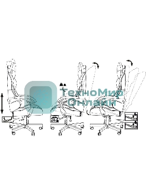Кресло A4Tech Bloody GC-560 черный, ткань, 150 кг, подголовник, регулируемые подлокотники, механизм качания