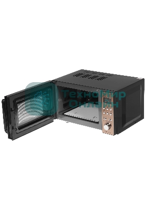 Микроволновая печь Centek CT-1574 черный, 20 л, 700 Вт, переключатели - кнопки, поворотный механизм