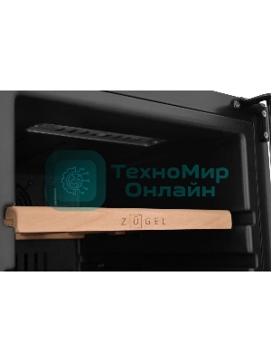 Винный шкаф ZÜGEL ZCWF184DB черный, 50 л, 2 отсека, 18 бут.